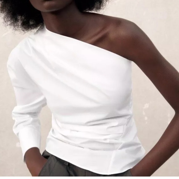 Zara One-Shoulder Top NWT - Picture 1 of 7